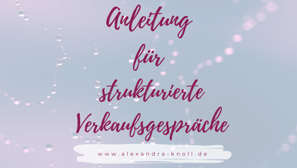 Grafik Anleitung für strukturierte Verkaufsgespräche