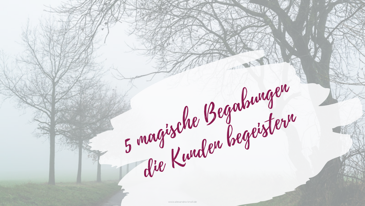 Grafik-5 magische Begabungen die Kunden begeistern