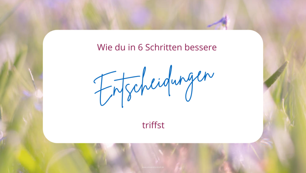 Grafik - Wie du in 6 Schritten bessere Entscheidungen triffst