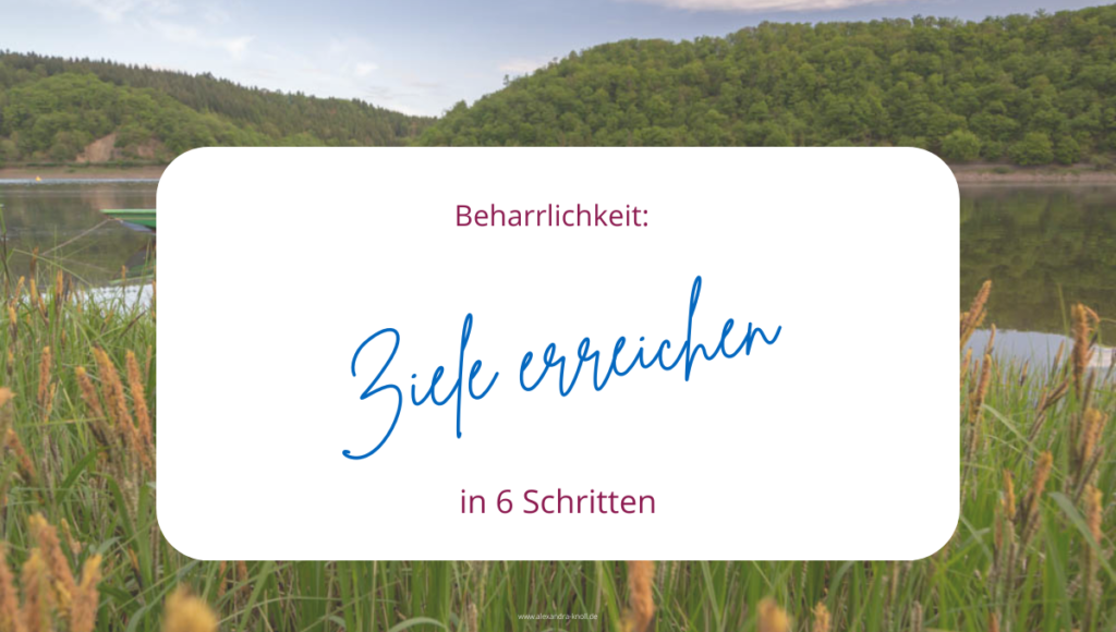 Grafik - Beharrlichkeit: Ziele erreichen in 6 Schritten