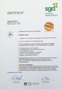 Zertifikat Business Coach – Weiterbildung Führungskräfte Coaching